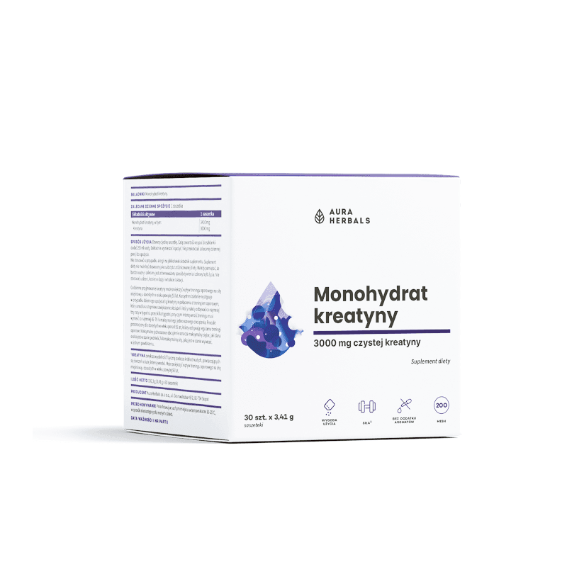Monohydrat Kreatyny Aura Herbals Kreatyna monohydrat 30 sasz