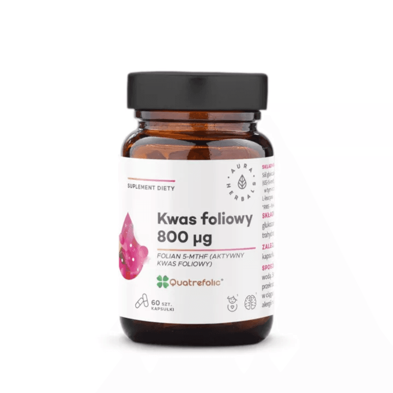 Kobieca Kondycja Aura Herbals Kwas foliowy 800 ug 60 kaps