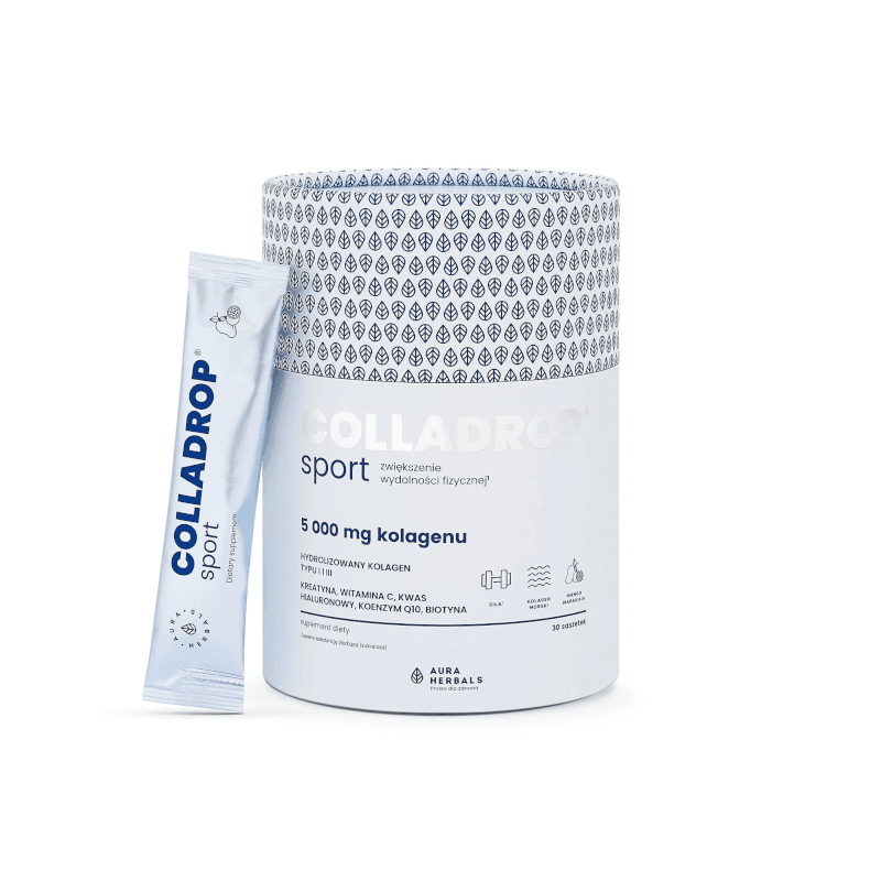 Regeneracja Stawów Aura Herbals Colladrop Sport Kolagen Morski 5000mg 30 saszetek