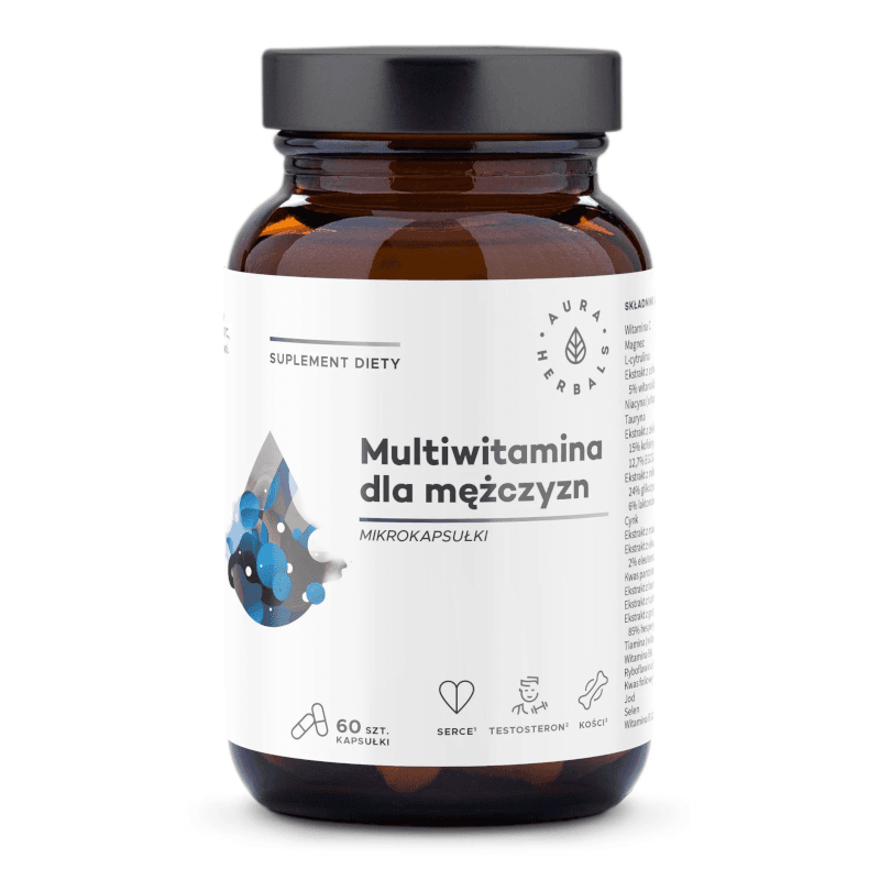 Witaminy i Minerały Aura Herbals Multiwitamina dla mężczyzn 60kaps