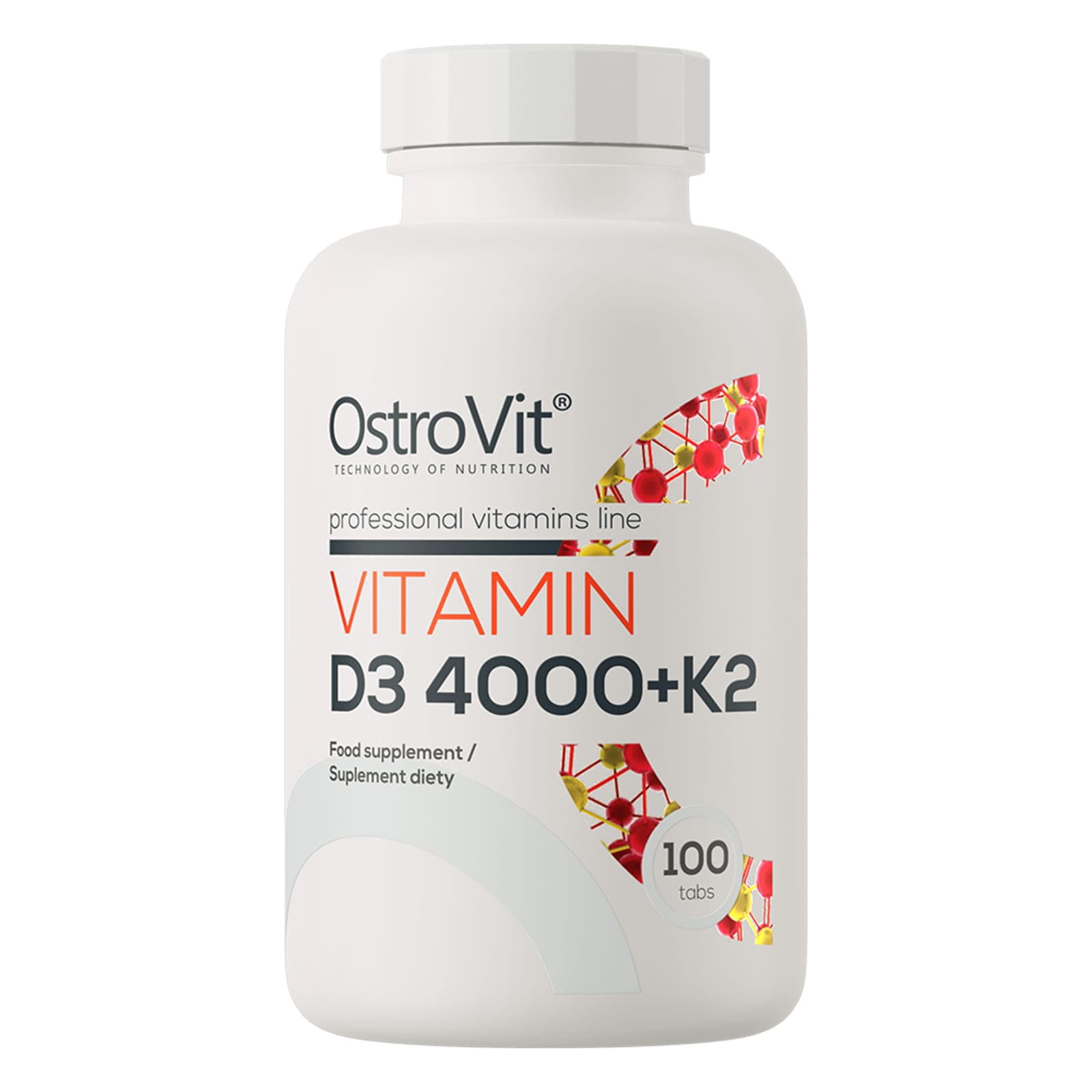 Witaminy i Minerały Ostrovit Witamina D3 4000IU K2 VEGE 100tabs