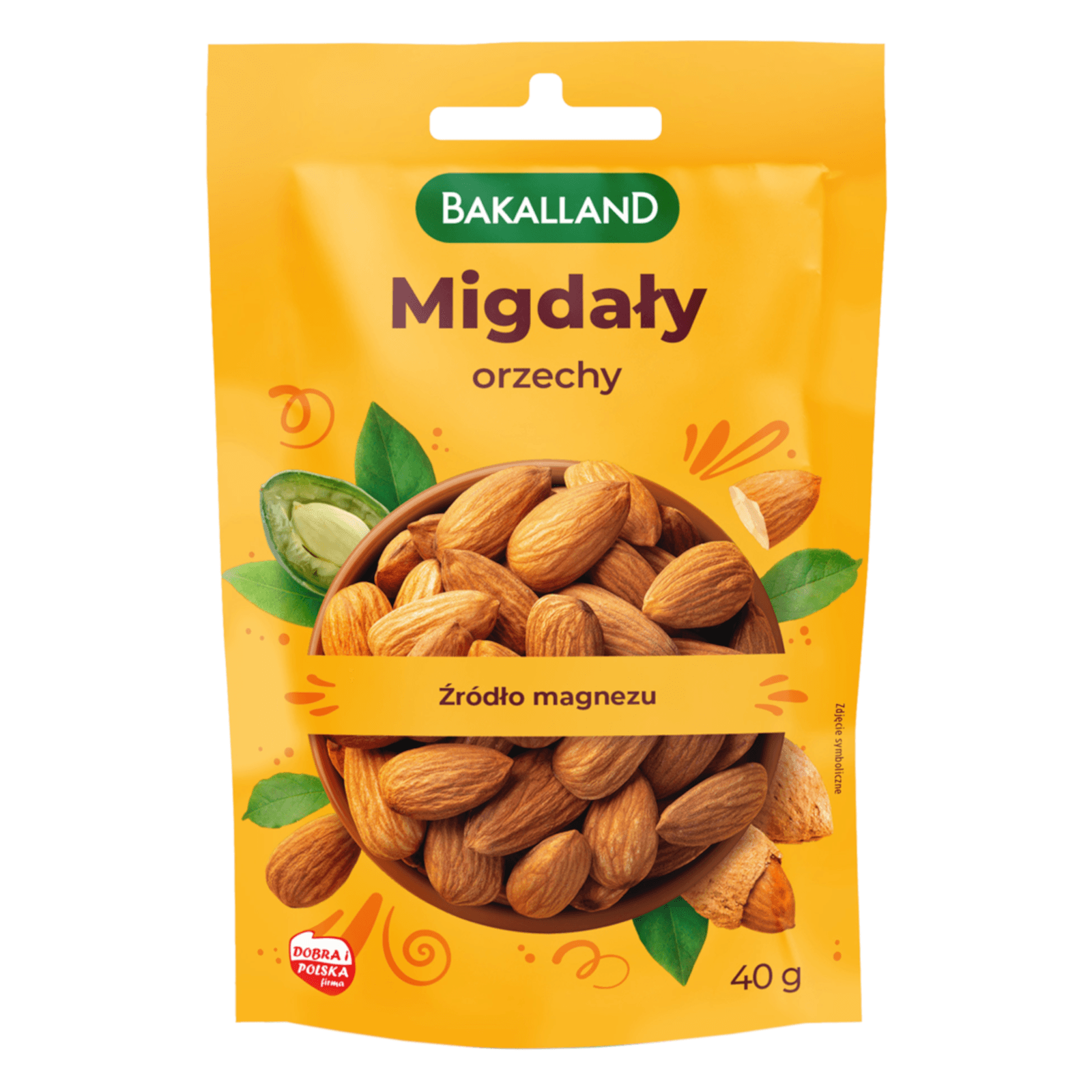 Zdrowa żywność Bakalland Migdały łuskane 40g