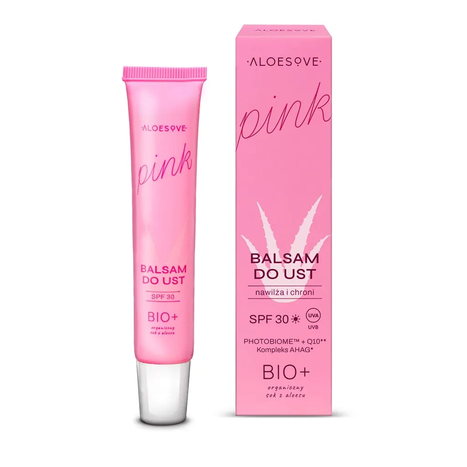 Kosmetyki Naturalne Aloesove PINK Balsam do ust 15 ml