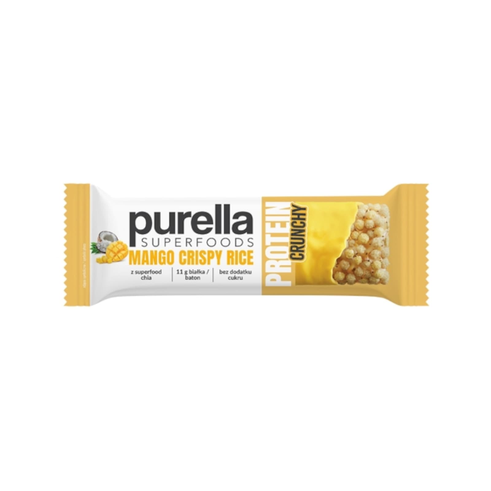 Baton Proteinowy Purella Prot. Crunchy Mango Crispy Rice 45g