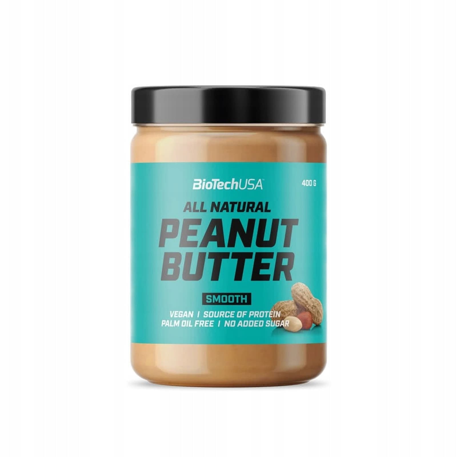 Zdrowa Żywność Masło Orzechowe BioTechUSA All Natural Peanut Butter Crunchy/Smooth 400g
