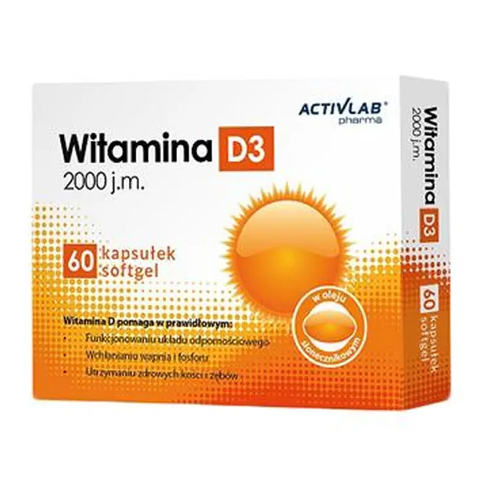 Witamina D Activlab Witamina D3 2000IU 60kaps