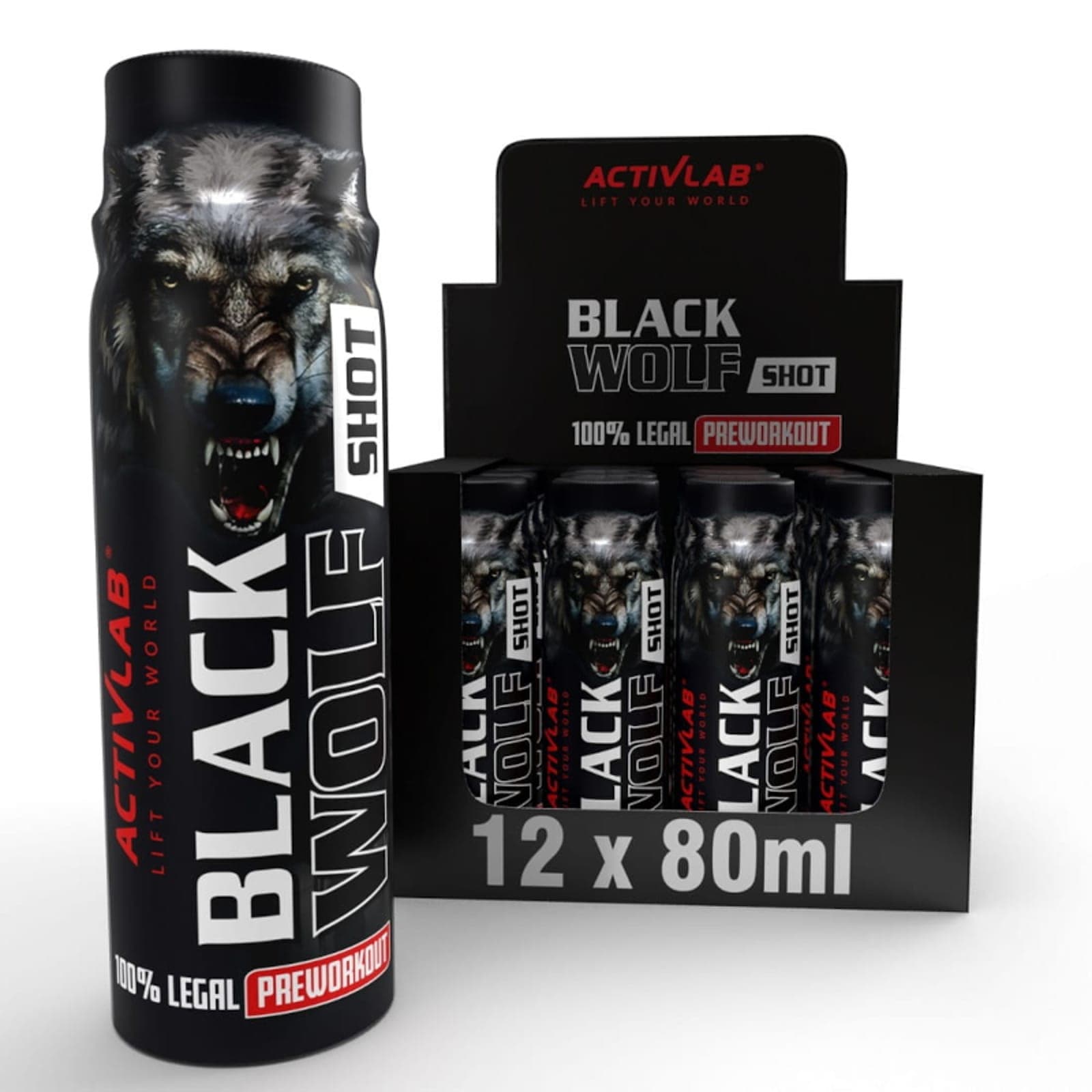 Zestaw Przedtreningowy Activlab Black Wolf Shot 80ml x12