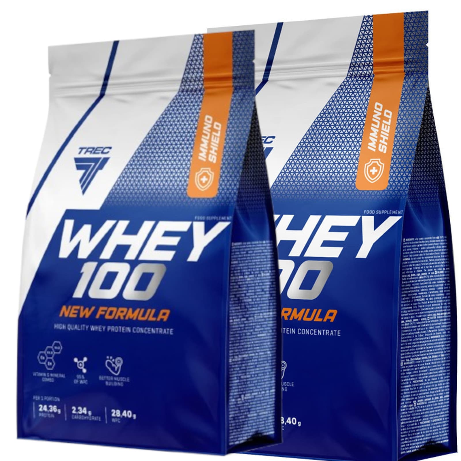 Wielopak 2x Trec Nutrition Trec Whey 100 New Formula 700g
