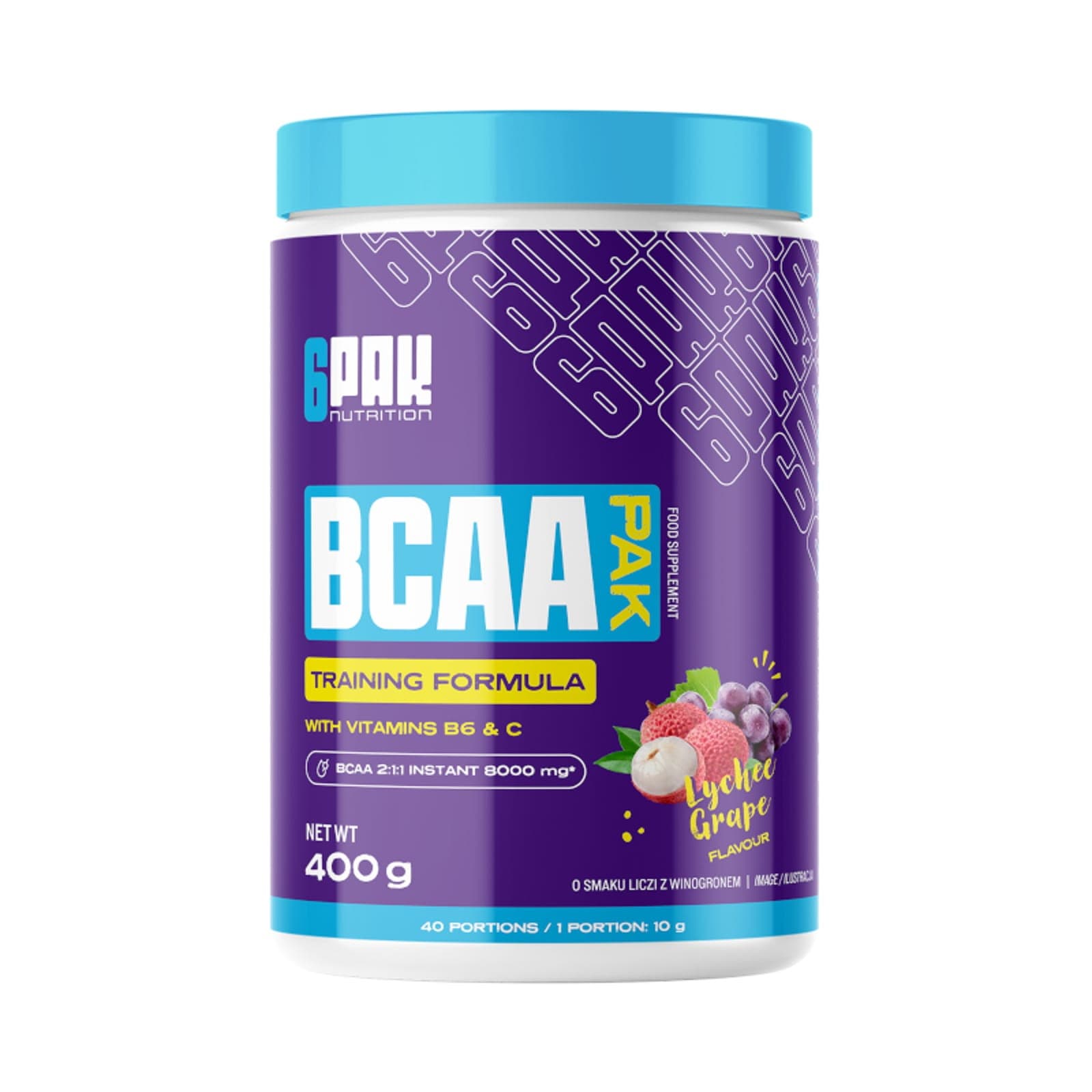 Aminokwasy BCAA 6PAK BCAA PAK 400g