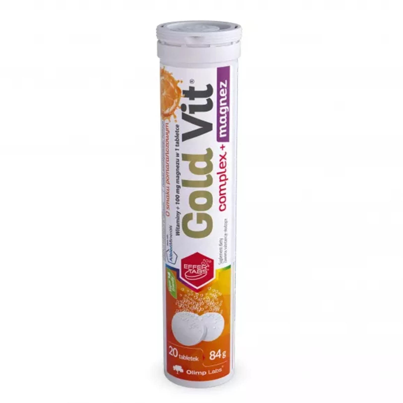 Witaminy i Minerały Olimp Gold-Vit Complex+Magnez 20tab mus Pomarańcza