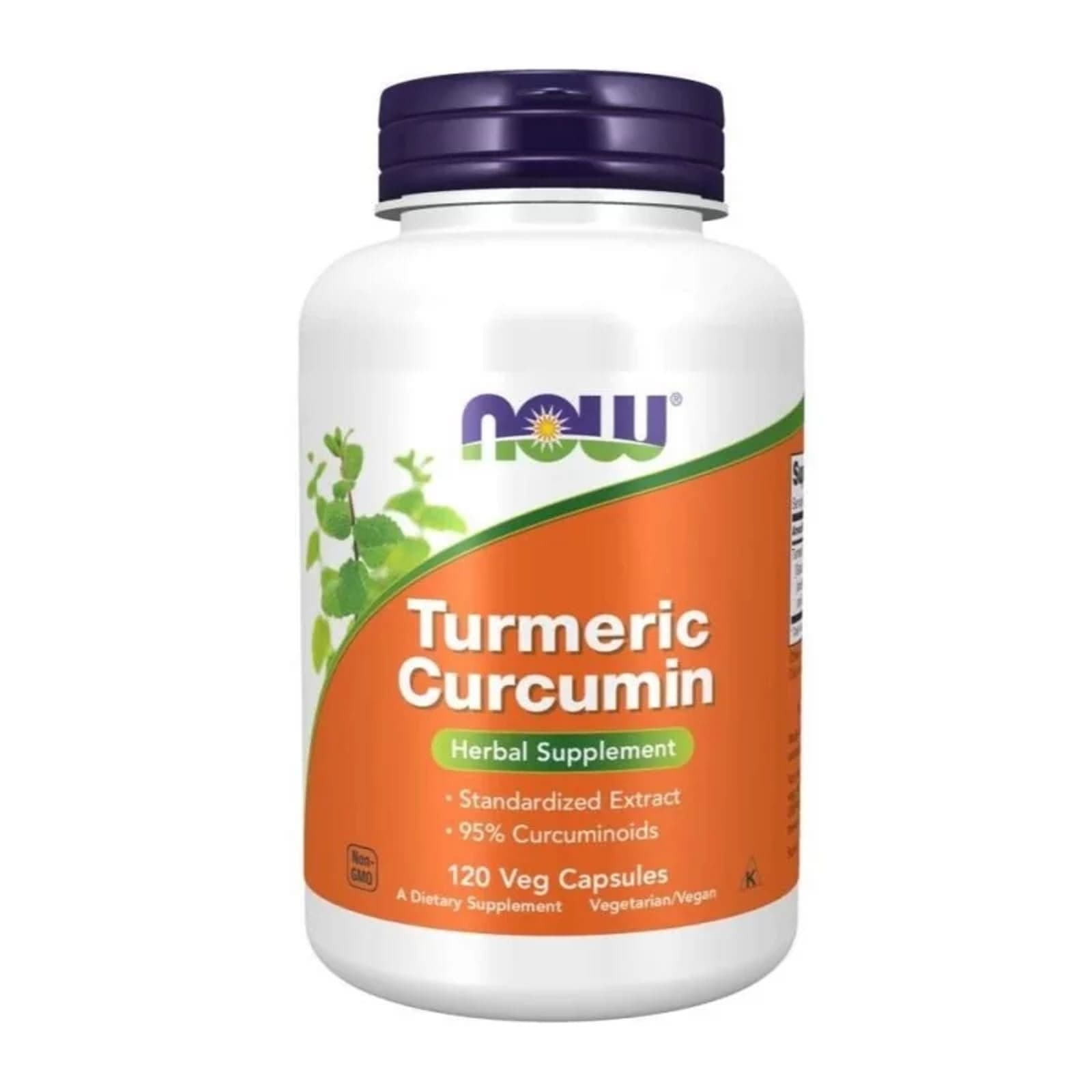 Prawidłowe Trawienie Now Foods Turmeric Curcumin 120vcaps