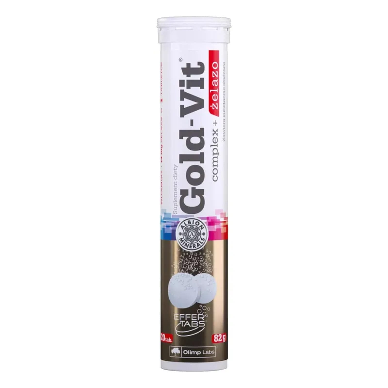Witaminy i Minerały 2Olimp Gold-Vit Complex+Żelazo0Tab mus Pomarańcza