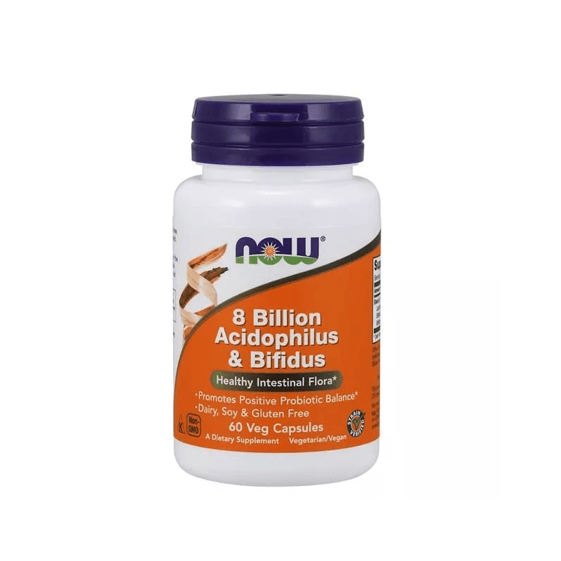 Wsparcie Jelit Probiotyki Now Foods 8 Billion Acidophilus Bifidus 60vkaps