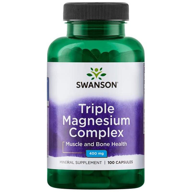 Minerały Magnez Swanson Triple Magnesium Complex 400mg 100kaps